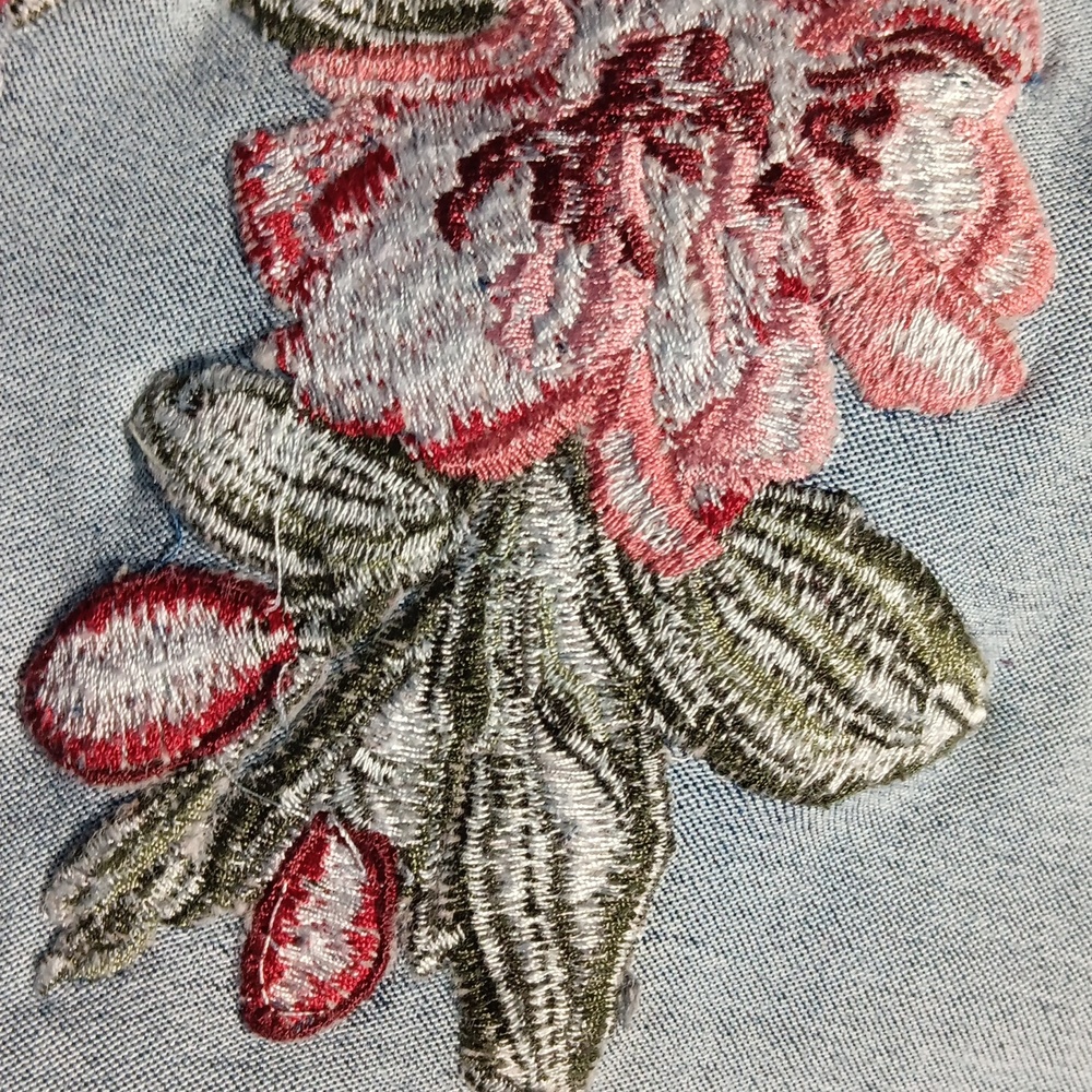 EUC INC denim embroidered skirt - Picture 8 of 9